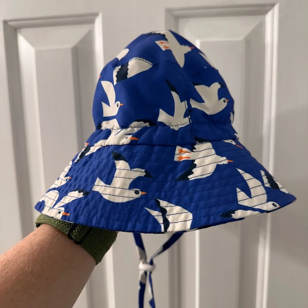 Jan and Jul Seagull Print Kids Bucket Hat